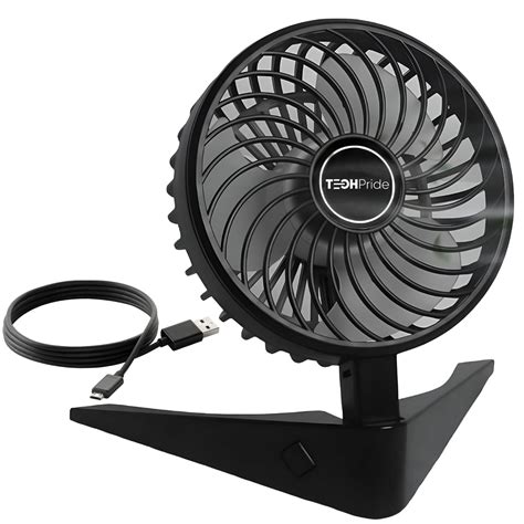 TechPride Mini USB Fan, USB Fan for Office Desk, Mini Table Fan, 3 ...