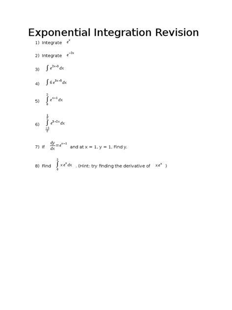 The Integral Test for an Exponential Function 的图像结果