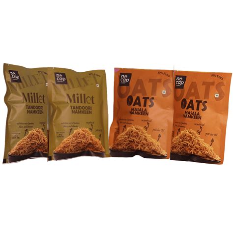 Combo of 4 | Oats & Millets | Oats Namkeen 50 gm (2) ,Millet Namkeen 50 ...