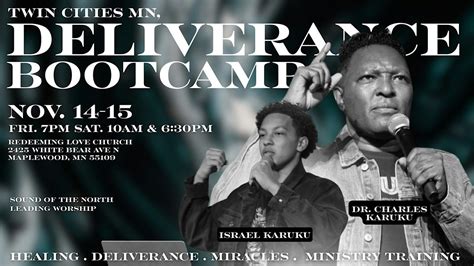 TWIN CITIES DELIVERANCE BOOTCAMP @REDEEMING LOVE CHURCH NOV 14-15 ...