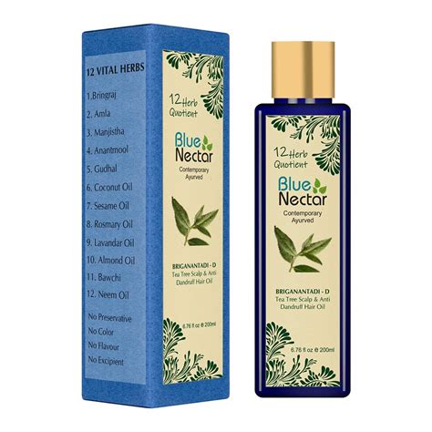 Buy Blue Nectar Anti Dandruff Ayurvedic Hair Oil with Tea tree oil for ...