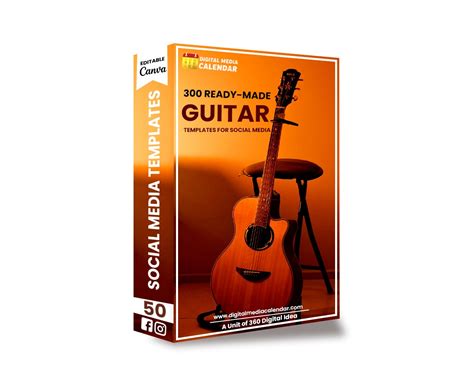 Digital Media Calendar: Professional Canva Templates for Guitar Shop Online