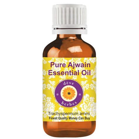 Deve Herbes Pure Ajwain Essential Oil (Trachyspermum ammi) Steam ...