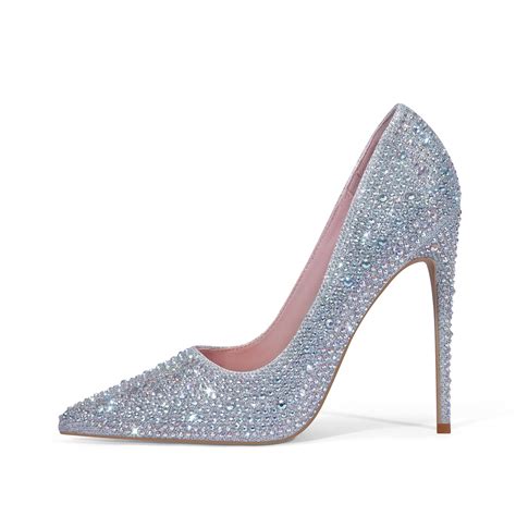 Elisabet Tang Pointed Toe High Heel Glitter Rhinestone Heels Sparkly ...