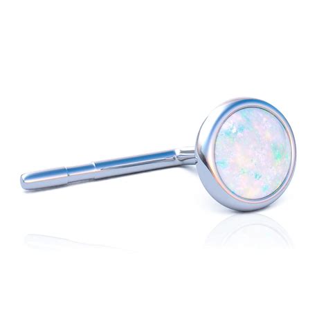 Buy Opal Nose Stud - 3mm White Opal piercing nose stud 22 gauge - Tiny ...