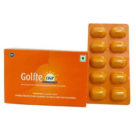 Buy GOLITE OSP ORAL SUN PROTECTION STRIP OF 10 CAPSULES Online & Get ...
