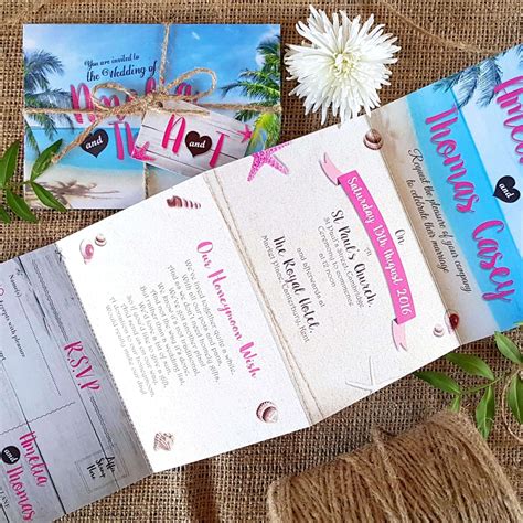 Beach Destination Wedding Invitations – Sienna Mai