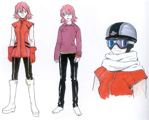 yoshiyuki sadamoto flcl flcl series character design concept art ...