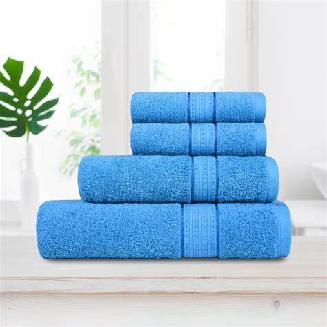 Celebration 4Pc Towel Gift Set, Perfect Blue| 450 GSM Cotton ...