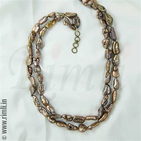 Bronze Blister Pearl Necklace