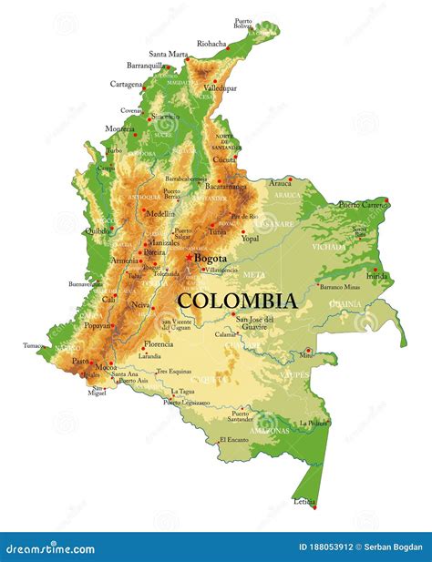 colombian mountains map