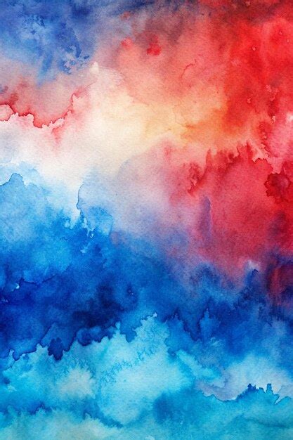 Watercolor wash background with red and blue layers | Premium AI ...