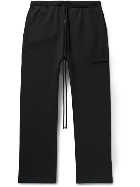 Fear Of God Straight-leg Logo-flocked Cotton-blend Jersey Sweatpants in ...