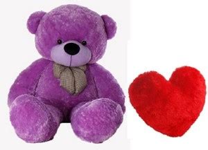 ToyKing Presenting Combo Offer 3 Feet ( 80 CM) Purple Teddy Bear With ...
