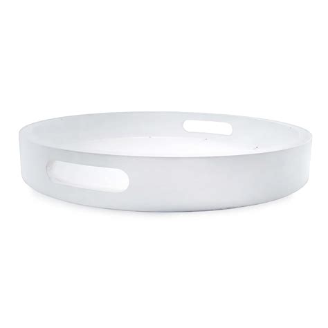 Buy AuldHome Rustic Round Shiplap Tray (17-Inch); Farmhouse Wood Tray ...