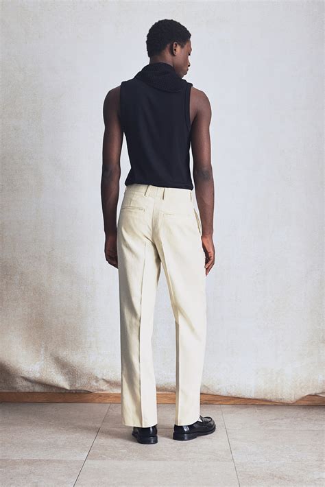 Relaxed-Fit Tailored Linen-Blend Pants - Cream - Men | H&M US