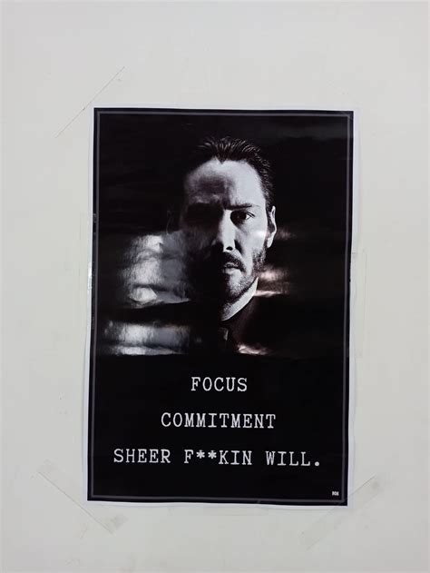 Midnight Works John Wick Focus Commitment and Sheer Will Poster 18 x 12 ...