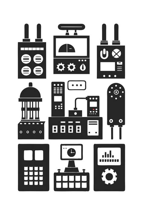 Integrated icons set for communication security privacy and industrial ...