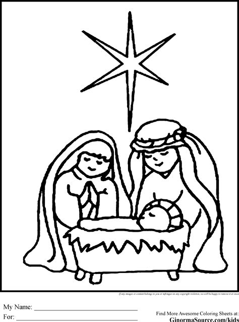 Nativity Drawing For Kids at PaintingValley.com | Explore collection of ...