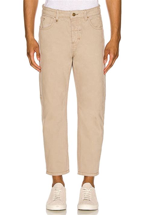 THRILLS Chopped Denim Jeans in Aged Tan | REVOLVE