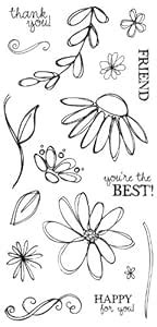 Fiskars 4x8 inch Petals from Scratch Clear Stamps : Amazon.in: Home ...