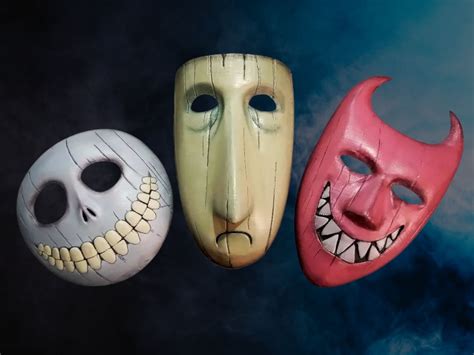 Shock, Lock and Barrel Masks From the Nightmare Before Christmas - Etsy