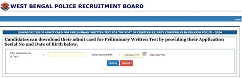 Kolkata Police Constable Admit Card 2025 Out, KP Hall Ticket Link @prb ...