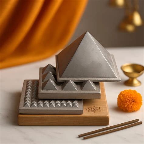 Aluminium Vastu Pyramid Set – Multi-Layer Energy Balancer – Vastu Mandir