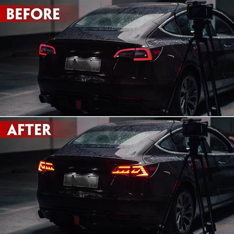 Buy Huray LED Taillights Assembly for 2017-2022 Tesla Model 3 Model Y ...