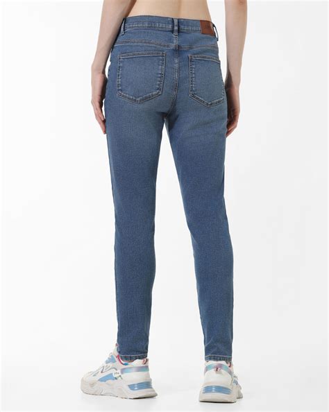 Blue Mid Rise Carmen Skinny Jeans