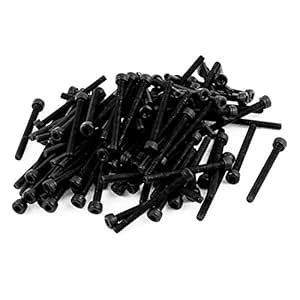 ELECTROPRIME 100Pcs Black M4 x 38mm Stainless Steel Hex Bolt Socket ...