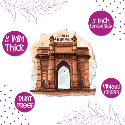 Mumbai Wooden Fridge Magnet – Bhai Please India