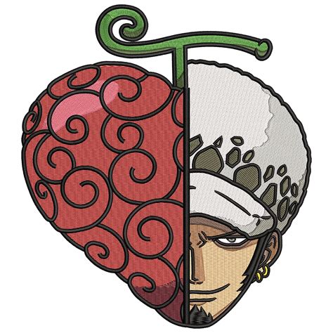 Law x Devil Fruit Embroidery Design - One Piece | Embroiplanet