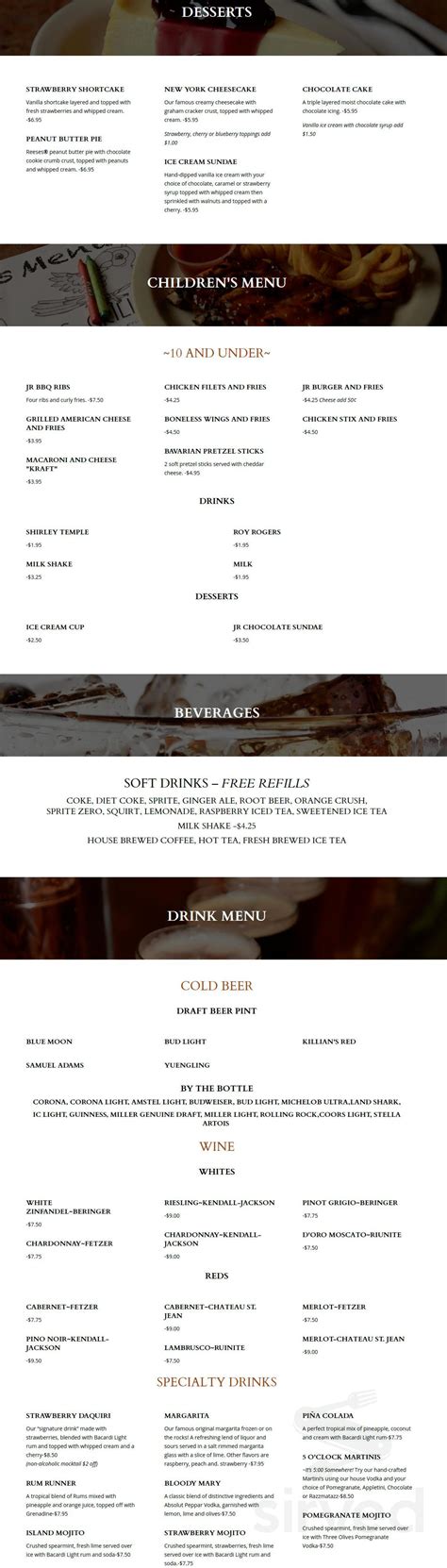 Dee Jay's BBQ Ribs & Grille - Racetrack Rd menus in Washington ...