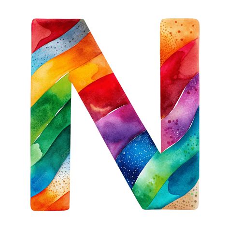 Colourful Letter N Illustration, Letter N, Abc, N PNG Transparent Image ...