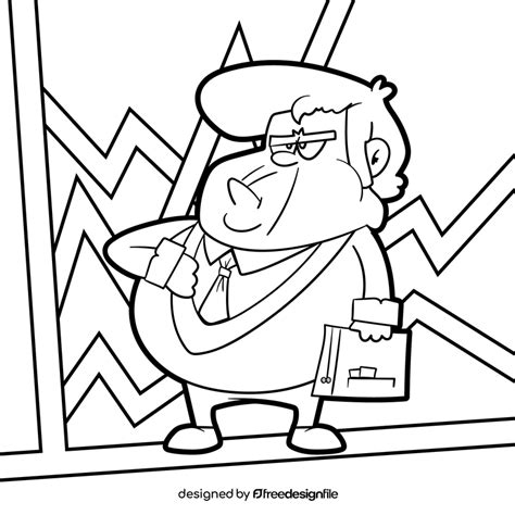 Black and White Business Cartoon Image 的图像结果