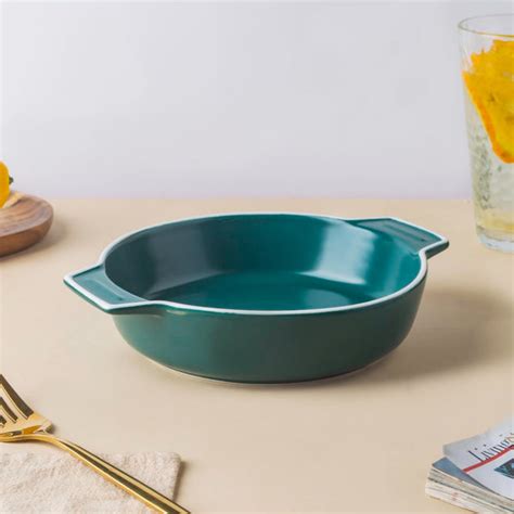 Ceramic Baking Pot Green Small 400ml