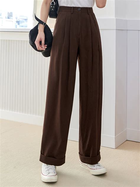 DAZY High Waist Plicated Solid Tailored Pants | Tailored pants outfit ...