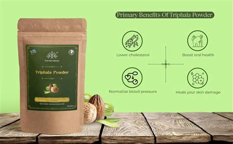 The Pure Woods Edible Triphala Powder for All Age Group Contain 3:2:1 ...