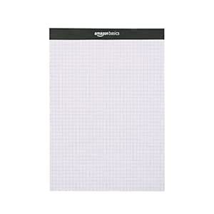 Amazon Basics Quad-Ruled Paper Pad - Pack of 2, 8.5 Inch x 11.75 Inch ...