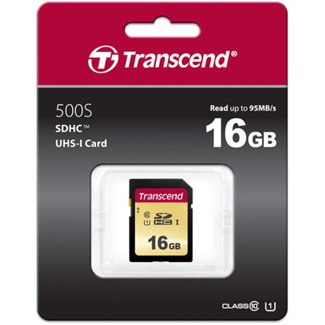 Buy Shop Transcend 16GB 500S UHS-I SDHC Memory Card at Low Price & EMI ...