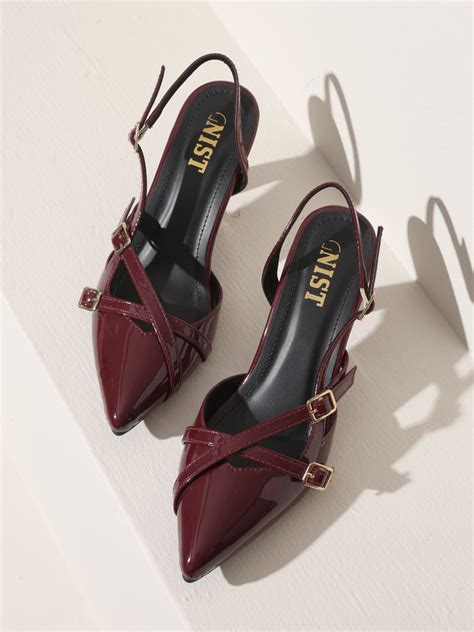 GNIST Structured pointed Cherry Heel – Gnist Footwear