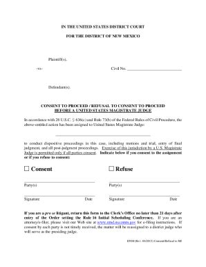 Fillable Online Consent Form Pro Se 21.docx Fax Email Print - pdfFiller