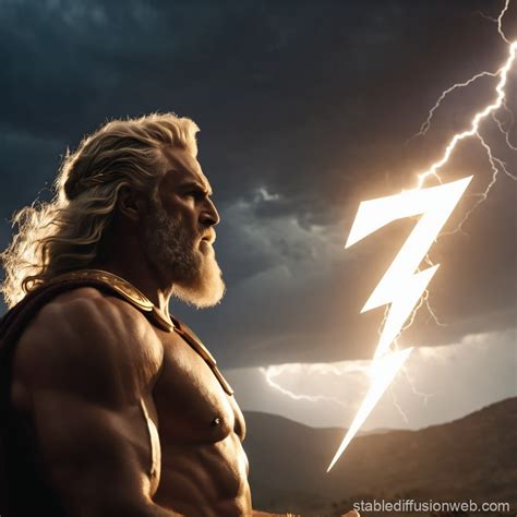 Zeus Throws Lightning Bolt | Stable Diffusion Online