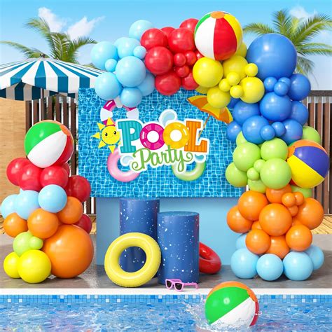 Amazon.com: ESAG Pool Party Decorations for Kids Birthday Supplies ...