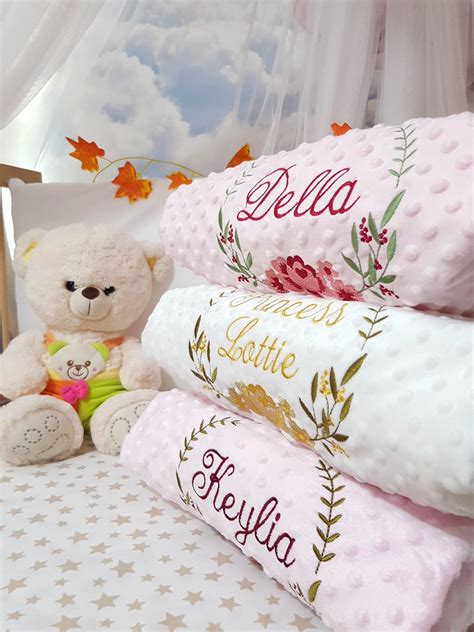 Personalized Baby Blanket, Custom Embroidered Baby Blanket, Baby Gift ...