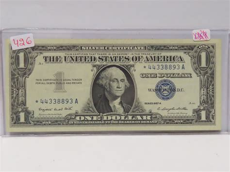 1957A united states 1 dollar bill blue seal - Schmalz Auctions