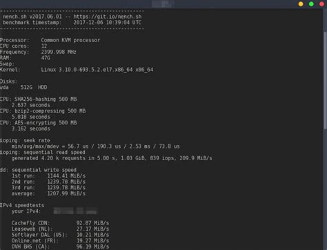 Linux Server Benchmark 的图像结果