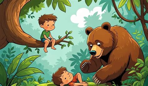 दोन मित्र आणि अस्वल 👫