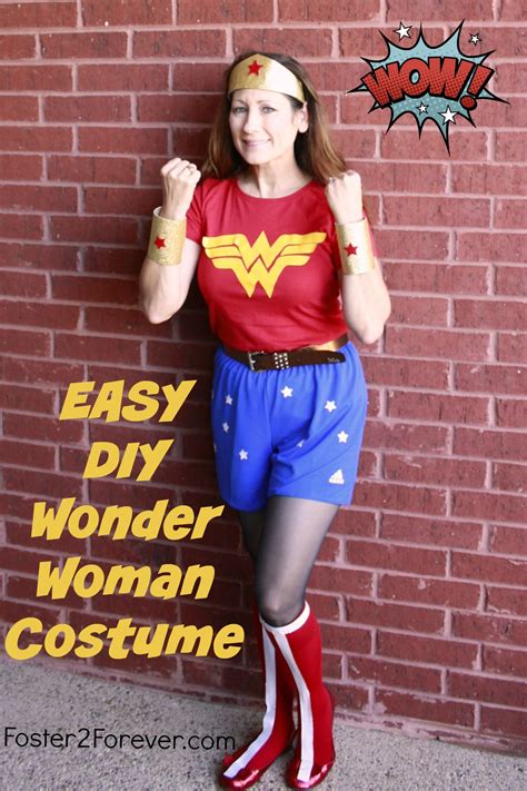 Check out this easy DIY Wonder Woman Costume! Great for Halloween or 5k ...